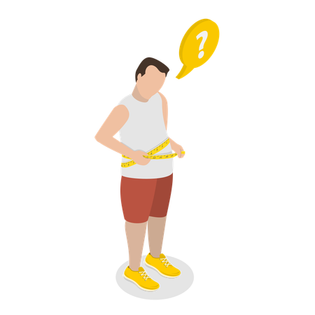 Fat and Overweight Figure  Illustration