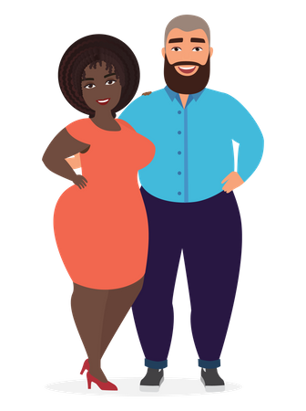 Fat Couple  イラスト