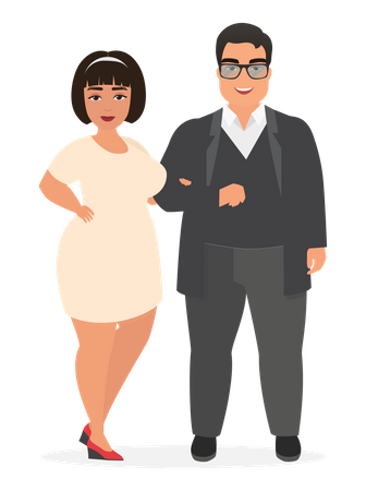 Fat Couple  イラスト
