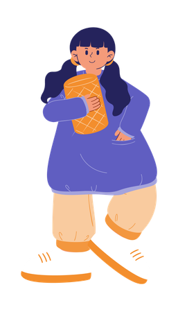 Fat girl  Illustration