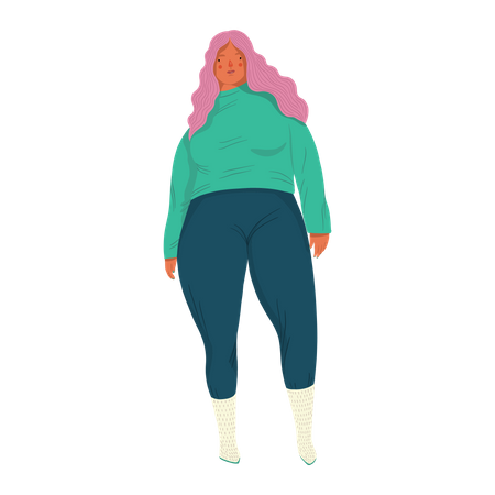 Fat Girl  Illustration