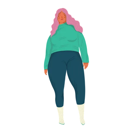 Fat Girl  Illustration