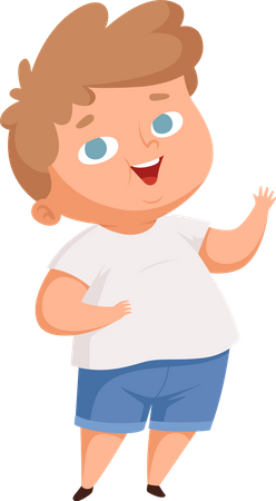 Fat oversized kid  Illustration