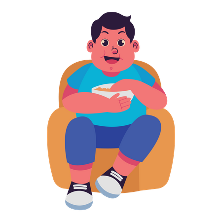 Fat People Eating  Illustration