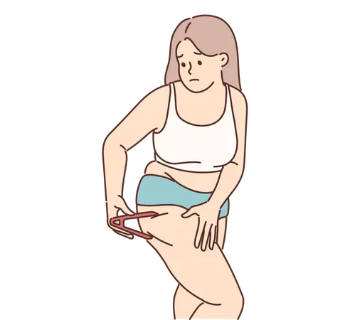 Fat woman  Illustration
