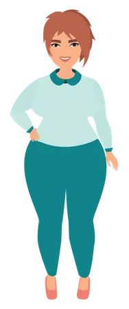 Fat woman  Illustration