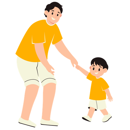 Father and son  Illustration