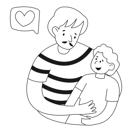 Father Love Son  Illustration