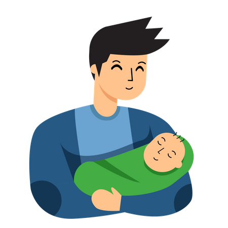 Father's baby  Illustration