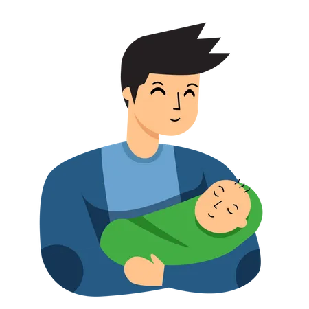 Father's baby  Illustration