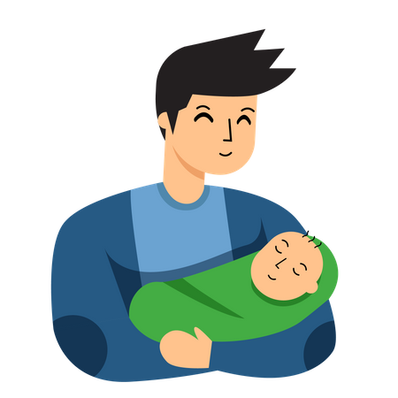 Father's baby  Illustration