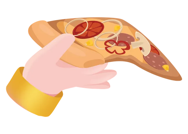 Fatia de pizza  Ilustração