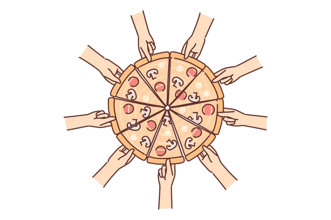 Fatia de pizza  Ilustração