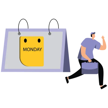 Fatigue and fear of routine office work  Illustration