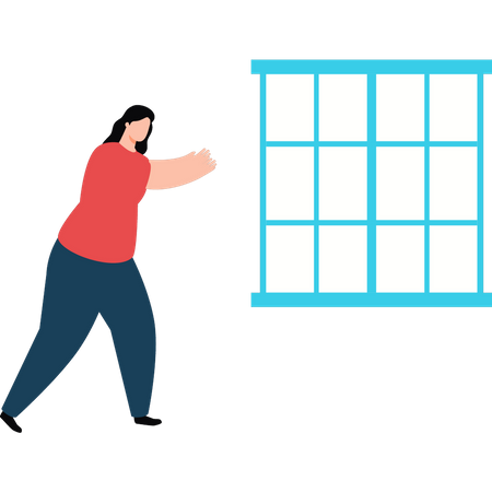 Fatty woman doing exercise  Illustration