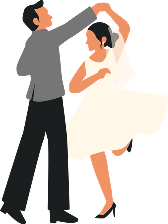 Favorite wedding dance  Illustration