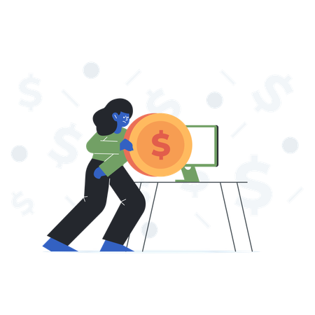 Fazendo pagamento on-line  Ilustração