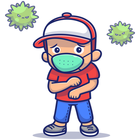 Fear of corona virus  Illustration