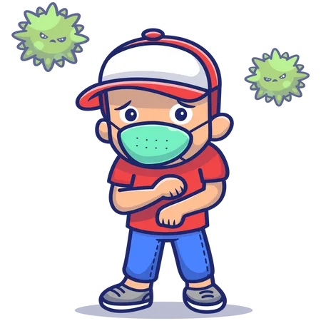 Fear of corona virus  Illustration