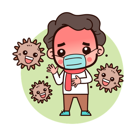 Fear of corona virus  Illustration