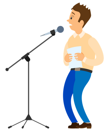 Fear of public speaking  Illustration