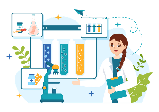 La fécondation in vitro  Illustration