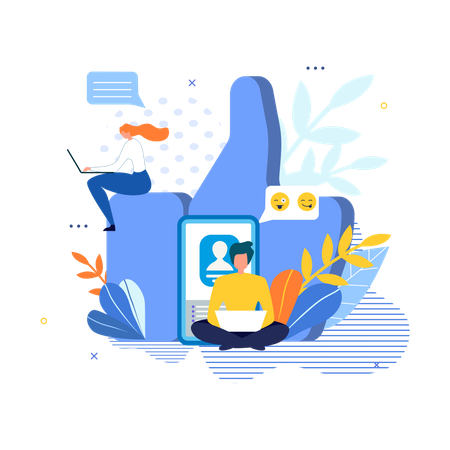 Feed „Gefällt mir“  Illustration