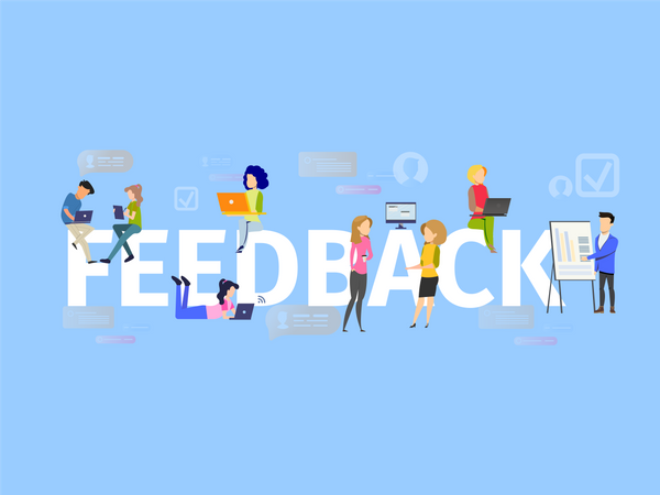 Feedback dos clientes  Ilustração