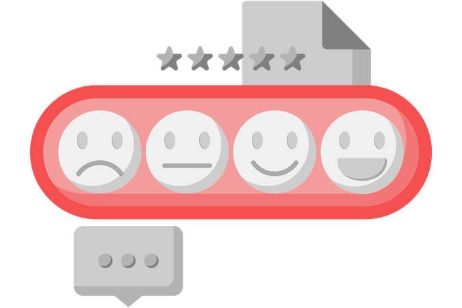 Feedback expression with emoji  Illustration