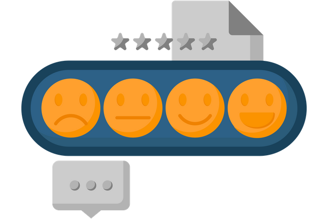 Feedback expression with emoji Illustration