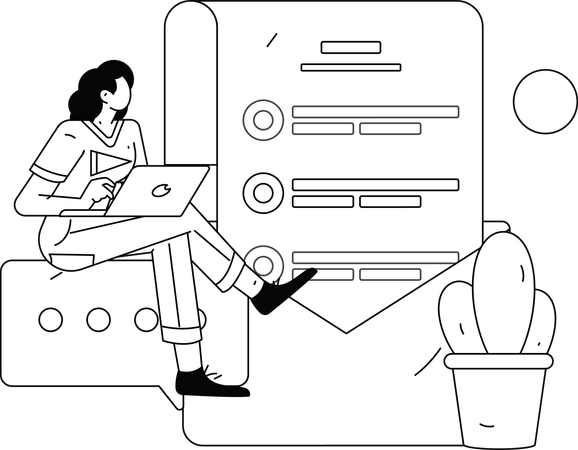 Feedback form being filled in  Illustration