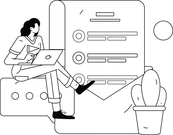 Feedback form being filled in  Illustration