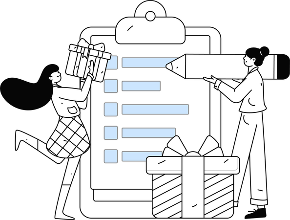 Feedback form being filled in  Illustration