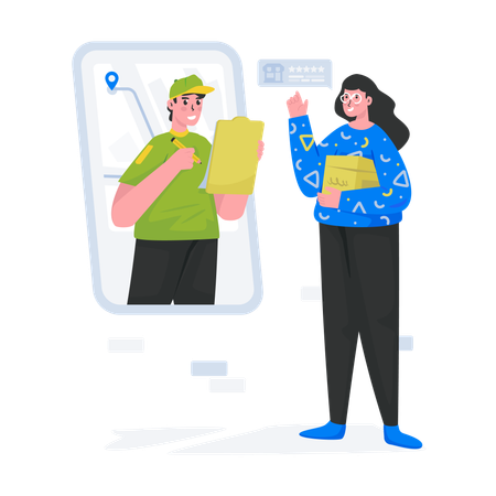 Feedback shipping experience  Illustration