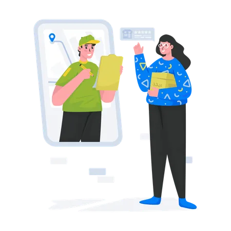 Feedback shipping experience  Illustration