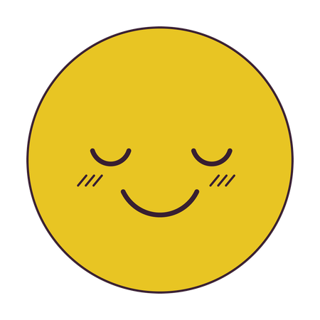 Feeling delighted emoji  Illustration