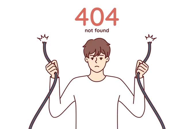 Fehler 404 nicht gefunden  Illustration