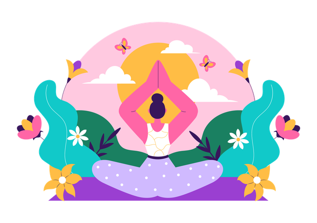 Feier zum Internationalen Yoga-Tag  Illustration
