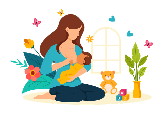 Feiern Sie Muttertag  Illustration