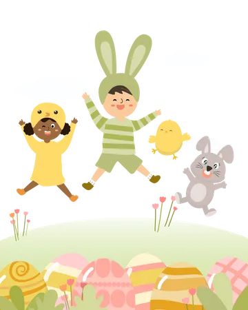Ostern feiern  Illustration
