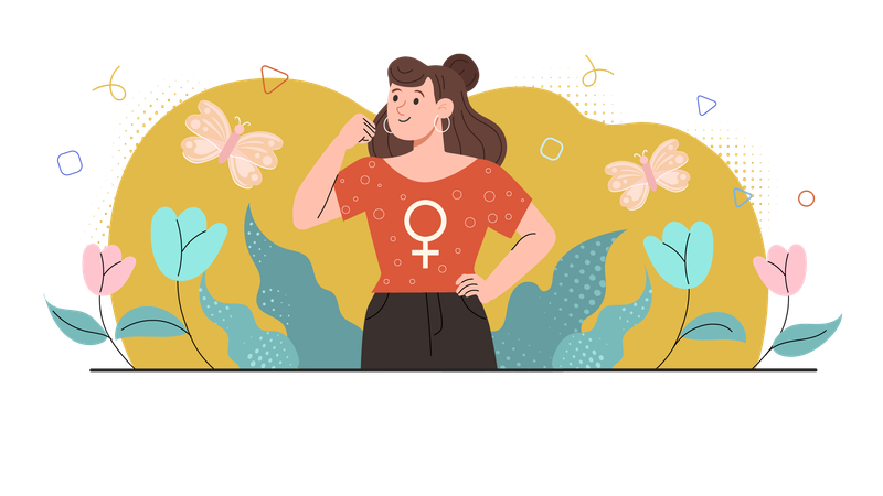 Wir feiern den Weltfrauentag  Illustration