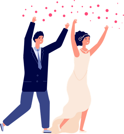 Felices novias y novios  Ilustración