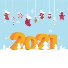 Ano Novo 2021 Pacote de Ilustrações