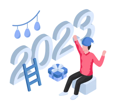 Feliz año nuevo  Ilustración