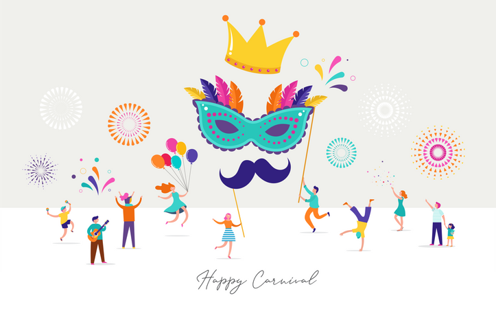 Feliz carnaval  Ilustração