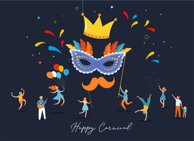 Feliz carnaval  Ilustração