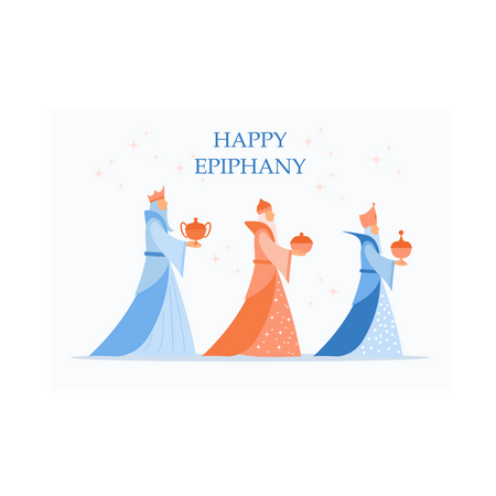 Feliz dia da epifania  Ilustração