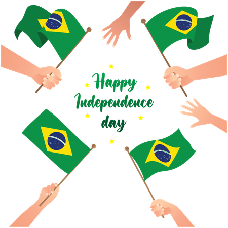 Feliz dia da independência do brasil  Ilustração