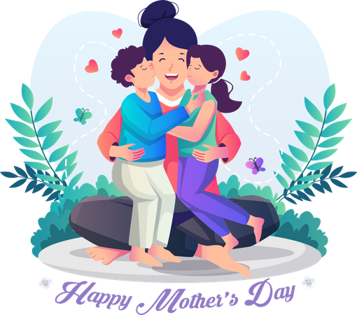 Feliz Dia das Mães  Ilustração