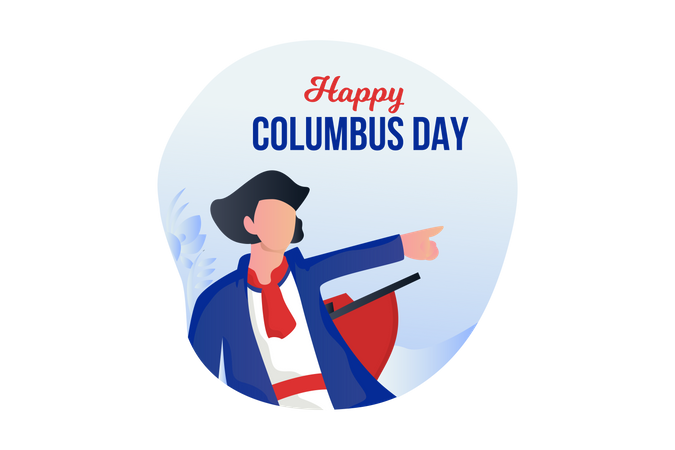 Feliz Dia de Colombo  Ilustração